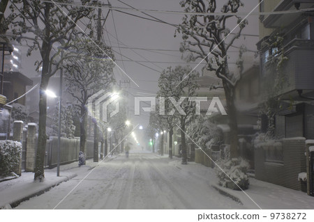 residential area, snowfall, snowfalls 9738272