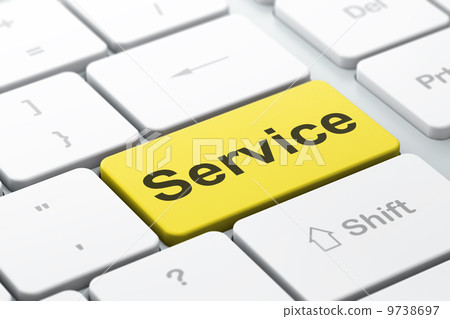 Finance concept: Service on computer keyboard background 9738697