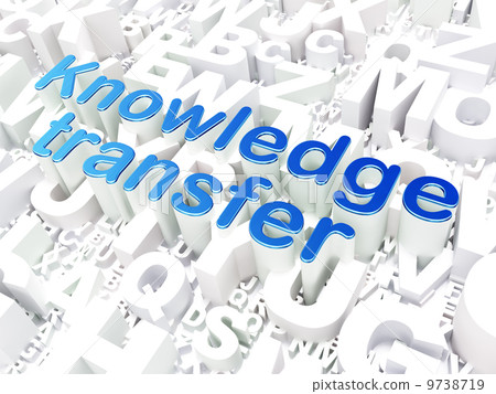 Education concept: Knowledge Transfer on alphabet background 9738719