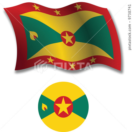 grenada textured wavy flag vector grenada textured wavy flag vector 9738741