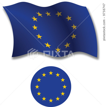 european union textured wavy flag vector 9738747