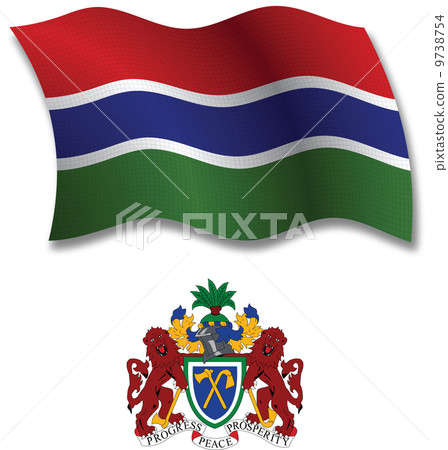 gambia textured wavy flag vector 9738754