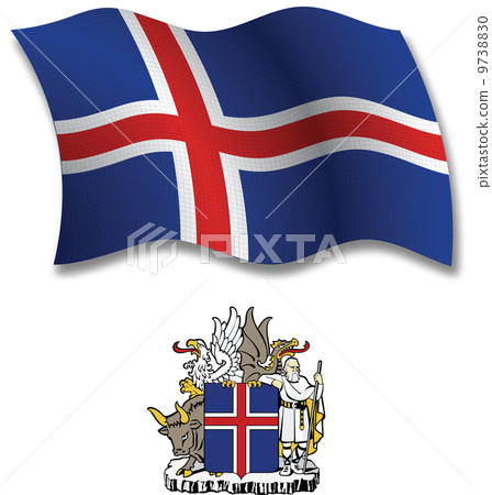 iceland textured wavy flag vector 9738830