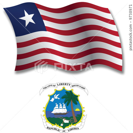 liberia textured wavy flag vector liberia textured wavy flag vector 9738971