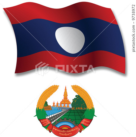 laos textured wavy flag vector laos textured wavy flag vector 9738972