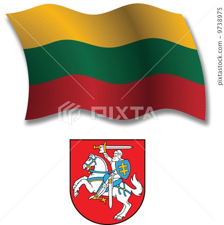 lithuania textured wavy flag vector lithuania textured wavy flag vector 9738975