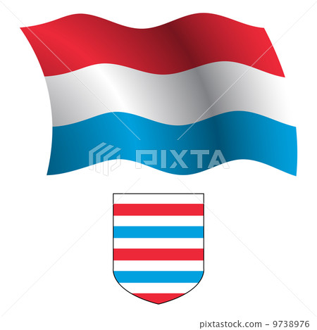 luxembourg wavy flag and coat luxembourg wavy flag and coat 9738976