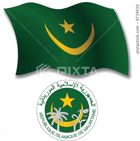 mauritania textured wavy flag vector 9739038