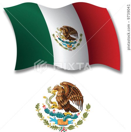mexico textured wavy flag vector mexico textured wavy flag vector 9739041
