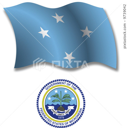 micronesia textured wavy flag vector 9739042