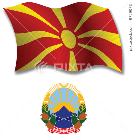 macedonia textured wavy flag vector 9739078