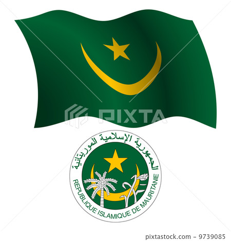 mauritania wavy flag and coat 9739085