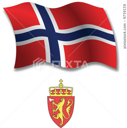 norway textured wavy flag vector 9739159