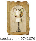Dress form , vintage paper 9741870
