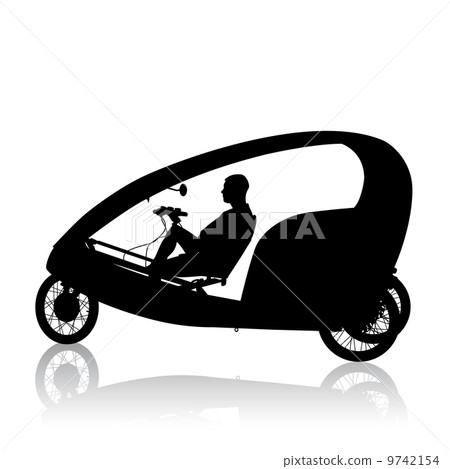 Silhouette of a cyclist male. vector illustration. Silhouette of a cyclist male. vector illustration. 9742154