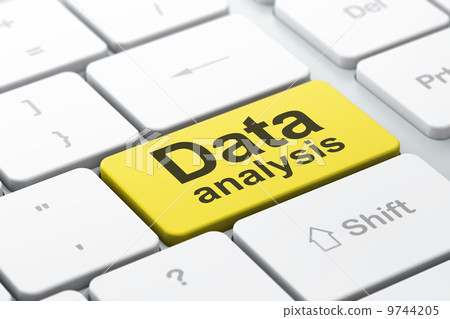 Information concept: Data Analysis on computer keyboard background Information concept: Data Analysis on computer keyboard background 9744205