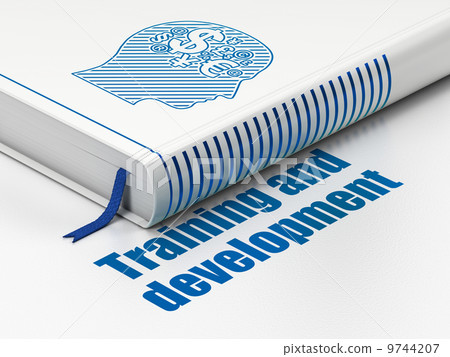 Book Head With Finance Symbol, Training and Development Book Head With Finance Symbol, Training and Development 9744207