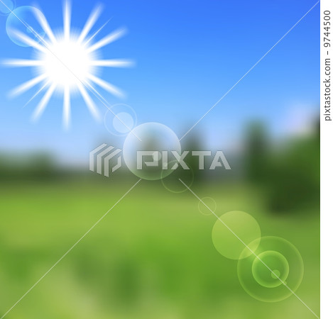 Sunny vector nature abstract design. Gradient mesh Sunny vector nature abstract design. Gradient mesh 9744500