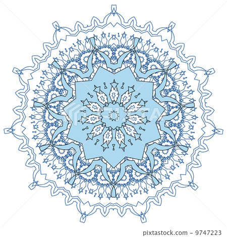 Lace floral colorful ethnic ornament Lace floral colorful ethnic ornament 9747223