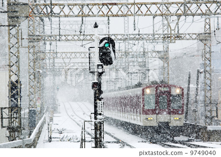 Train traveling slowly Train traveling slowly 9749040