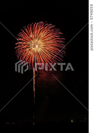 Chofu city fireworks display 2012 red flowers 9749059