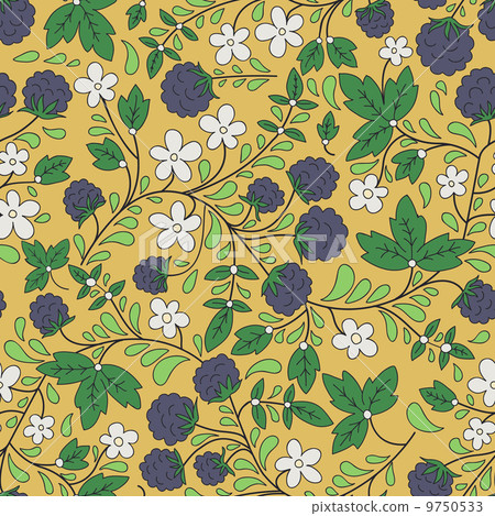blackberry and green leaves blackberry and green leaves 9750533