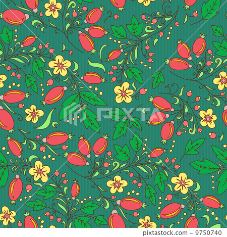 seamless barberry with white flower 9750740