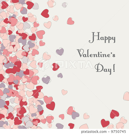 postcard vertical with hearts for Valentine postcard vertical with hearts for Valentine 9750745