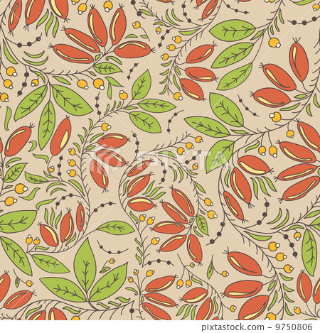 seamless texture barberry on a beige background 9750806