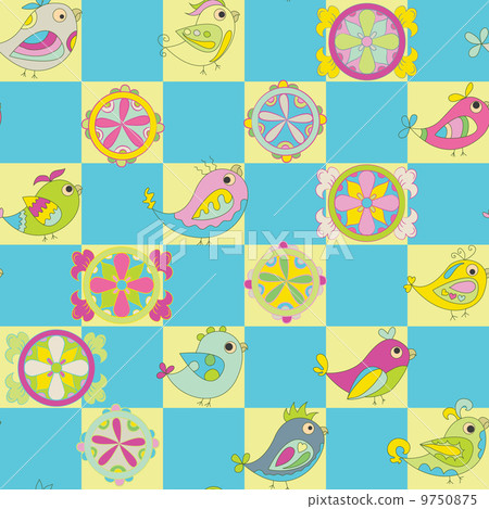 Seamless texture with parrots Seamless texture with parrots 9750875