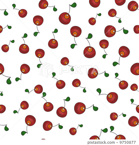 Seamless abstract background with cherry berries Seamless abstract background with cherry berries 9750877