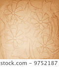 Flower retro background. Illustration 9752187