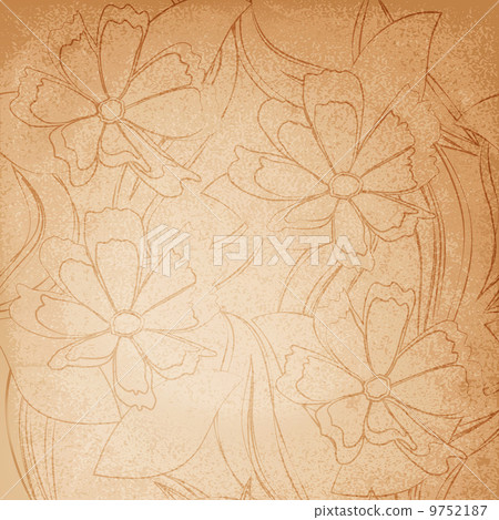 Flower retro background. Illustration Flower retro background. Illustration 9752187