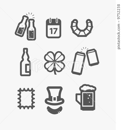 Different st Patricks Day icons set. Design elements Different st Patricks Day icons set. Design elements 9752238