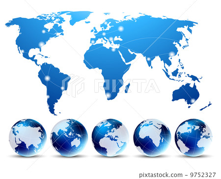 Map with globes Map with globes 9752327