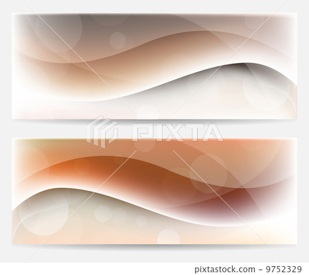 Brown wavy banners Brown wavy banners 9752329