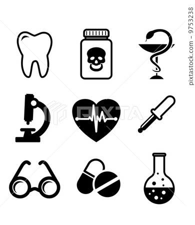 Collection of medical icons 9753238