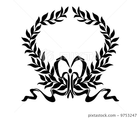 Foliate wreath with decorative bow Foliate wreath with decorative bow 9753247
