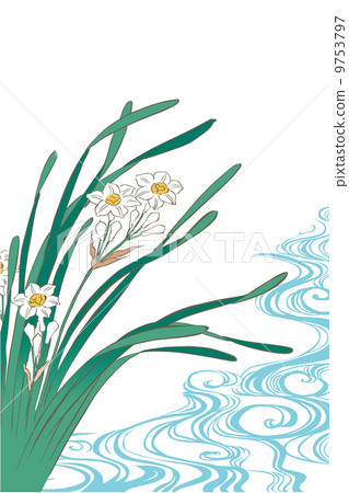 Utagawa Hiroshige Toho Oshigami水仙花圖像例證 Utagawa Hiroshige Toho Oshigami水仙花圖像例證 9753797