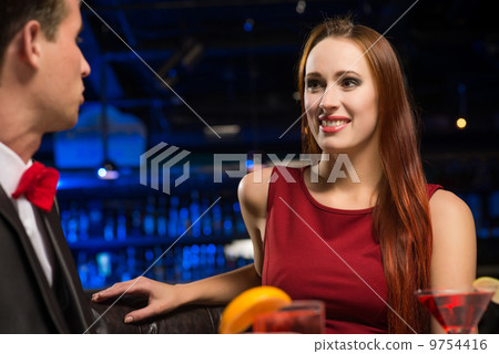 portrait of a woman in a nightclub portrait of a woman in a nightclub 9754416