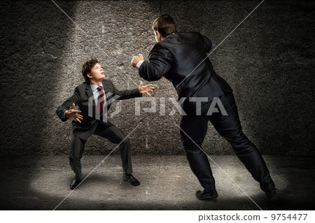 two businessmen fighting as sumoist two businessmen fighting as sumoist 9754477