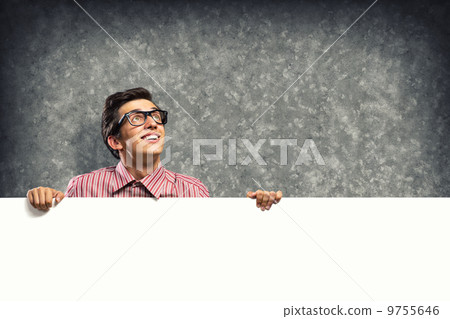 man holding a banner 9755646