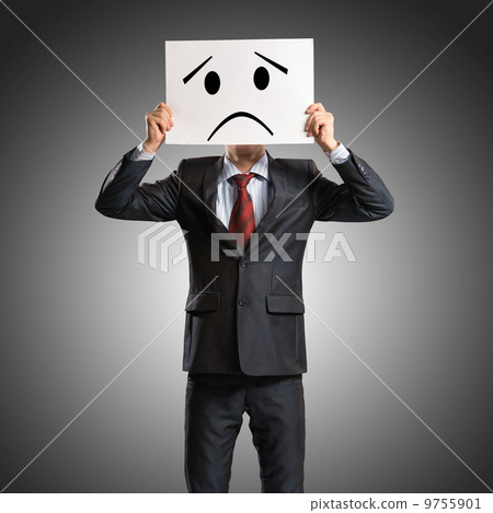 business man holding a poster business man holding a poster 9755901