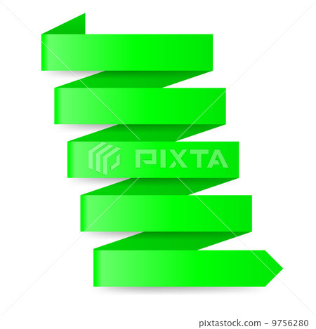 Green paper arrow Green paper arrow 9756280