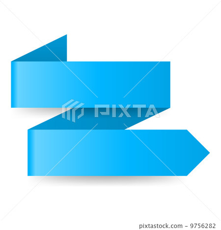 Blue paper arrow Blue paper arrow 9756282