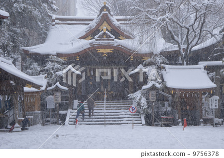 下雪的八王子 照片素材 圖片 圖庫