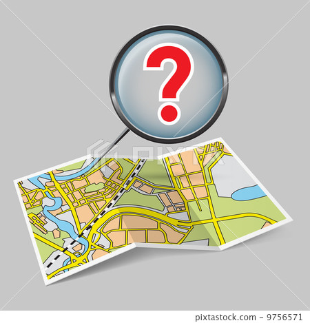 Map booklet  with question mark 9756571