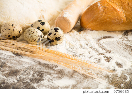 flour, eggs, white bread, wheat ears flour, eggs, white bread, wheat ears 9756685