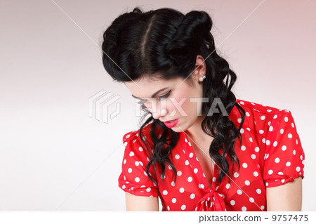 woman in old fashion clothes retro style woman in old fashion clothes retro style 9757475