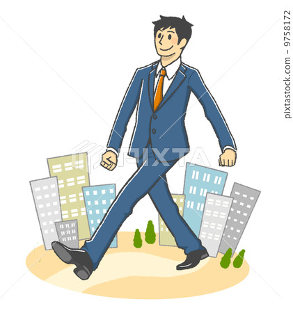 Walking businessman Walking businessman 9758172